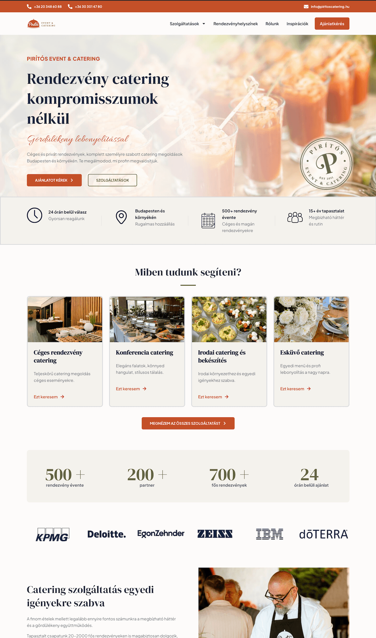 pirítós catering honlap